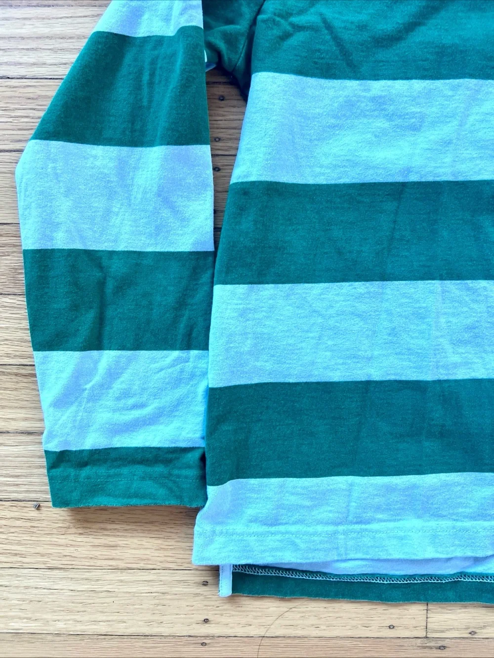 Jcrew Oarsman Rugby Polo Shirt Green Gray Men’s Large